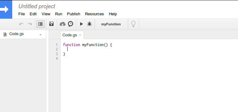 Google Script Editor IDE