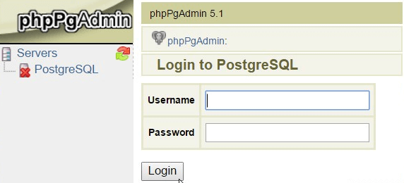 phppgadmin-login