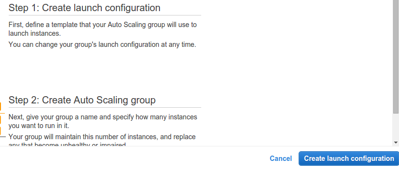 AWS Launch Configuration Console