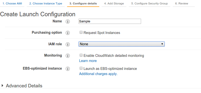 AWS Launch Config Creation