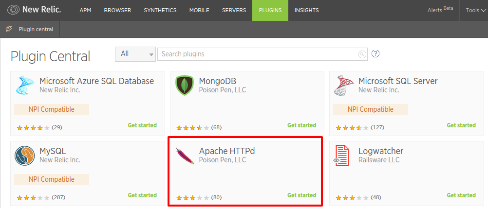 Plugin Central   New Relic