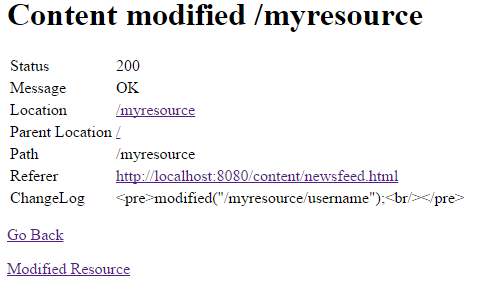 Content modified  myresource