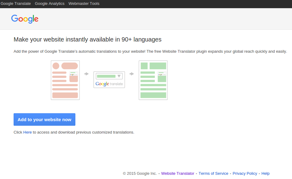 google website translator