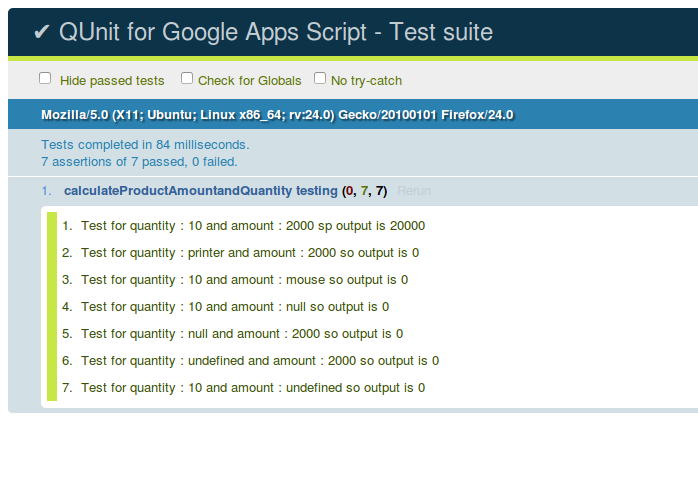 Qunit Test Cases Executed