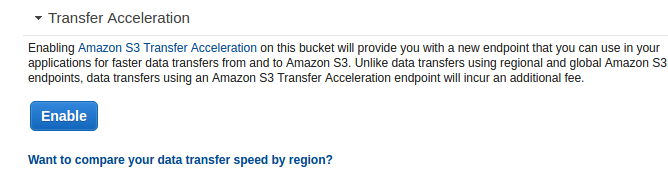 S3 Management Transferred Acceleration