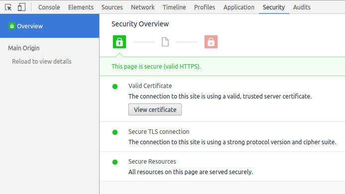 View SSL Ceritificate