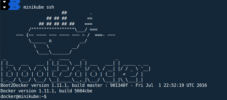 minikube ssh
