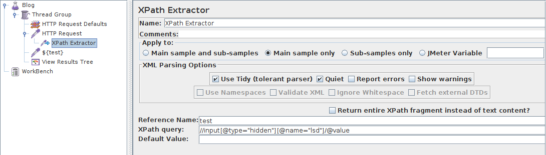 XPath Extractor