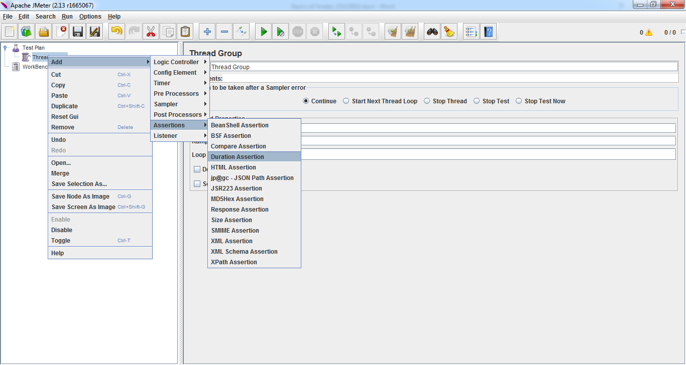 Jmeter Assertions