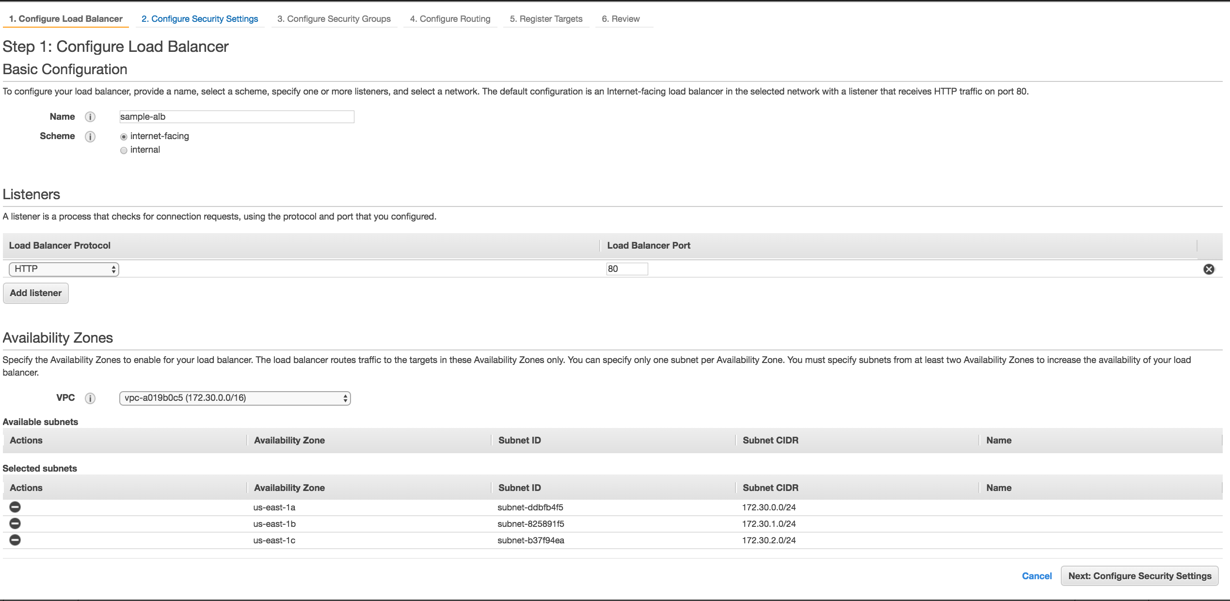 Configure Load Balancer