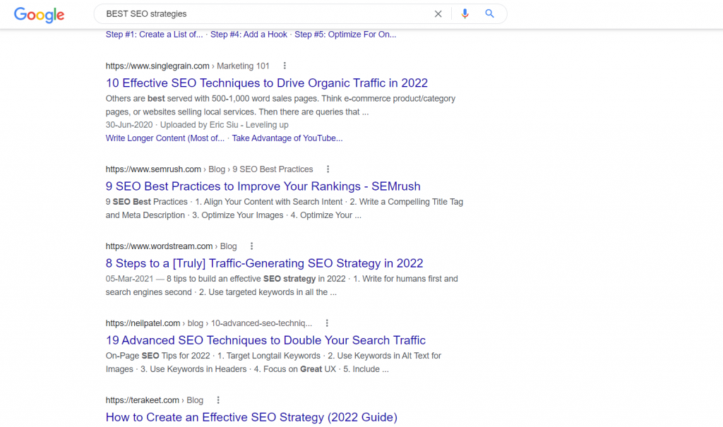 Content Cleanup Blog Search Results Example