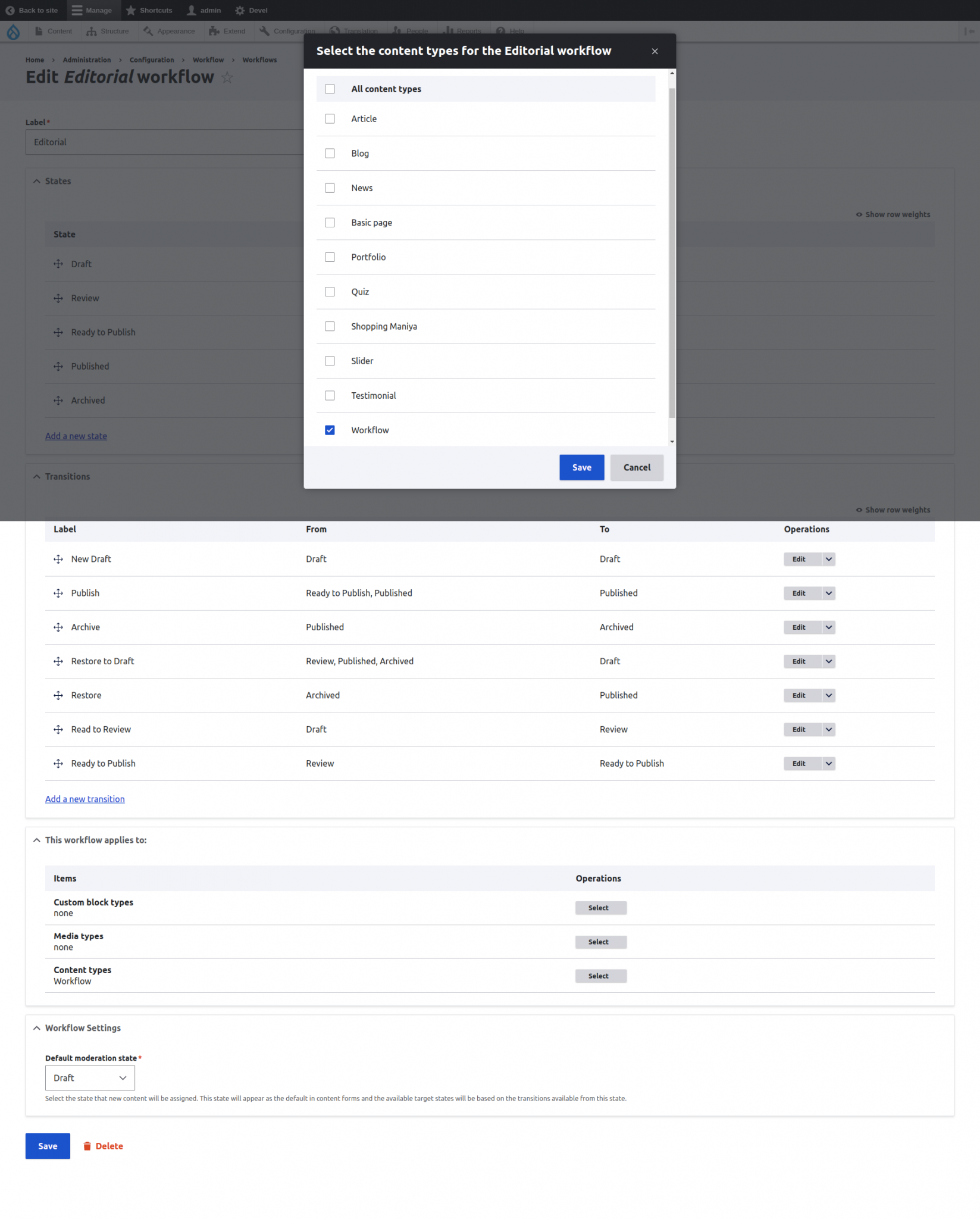 Content Moderation and Workflow with Email Notification in Drupal 9 ...