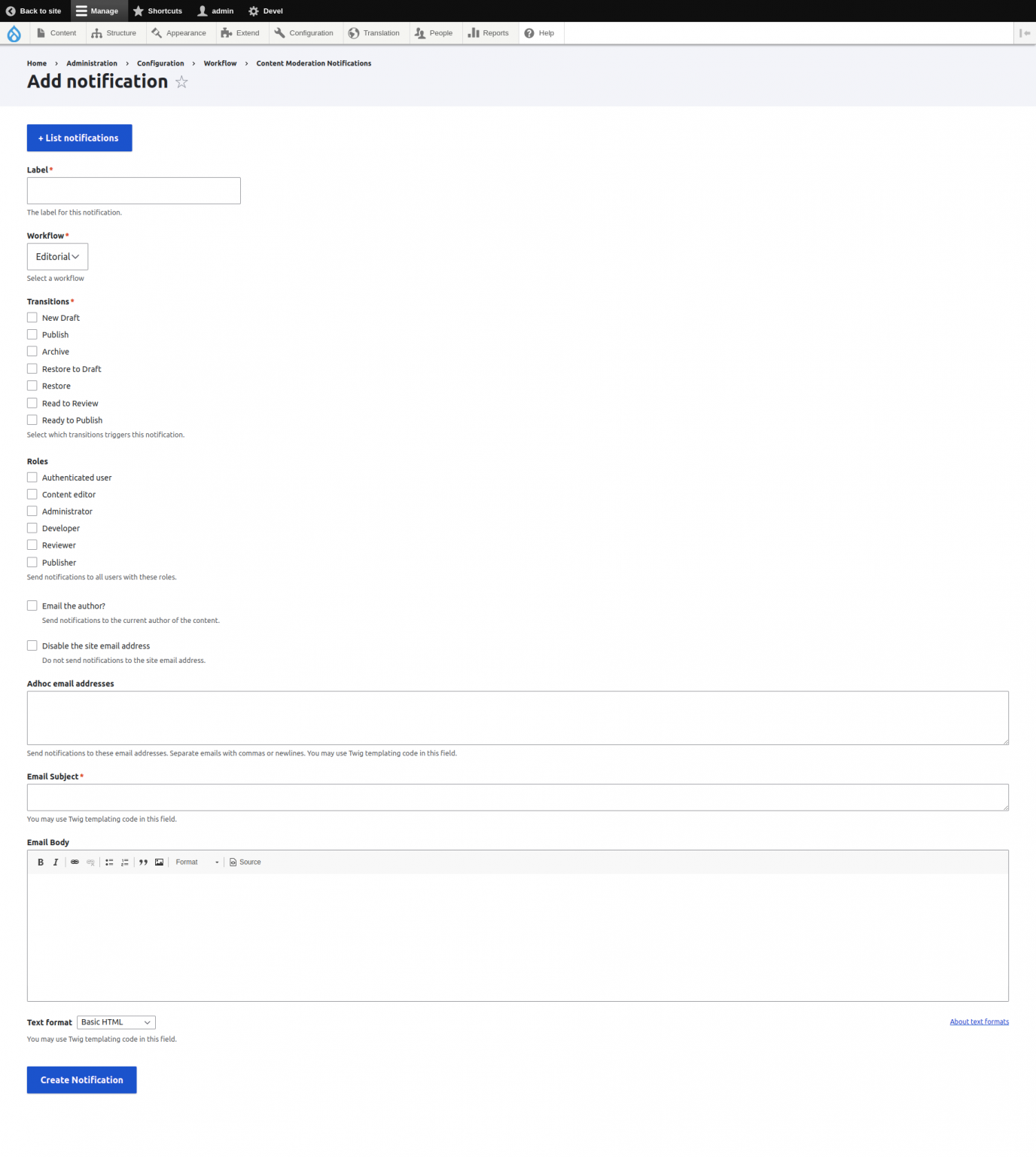 Content Moderation and Workflow with Email Notification in Drupal 9 ...