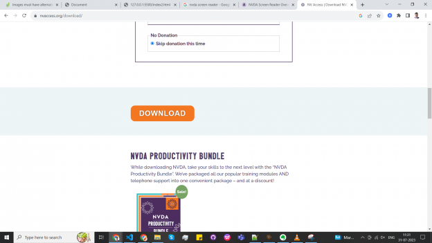 Part 4 – Web Accessibility: NVDA Screen Reader for effective debugging ...