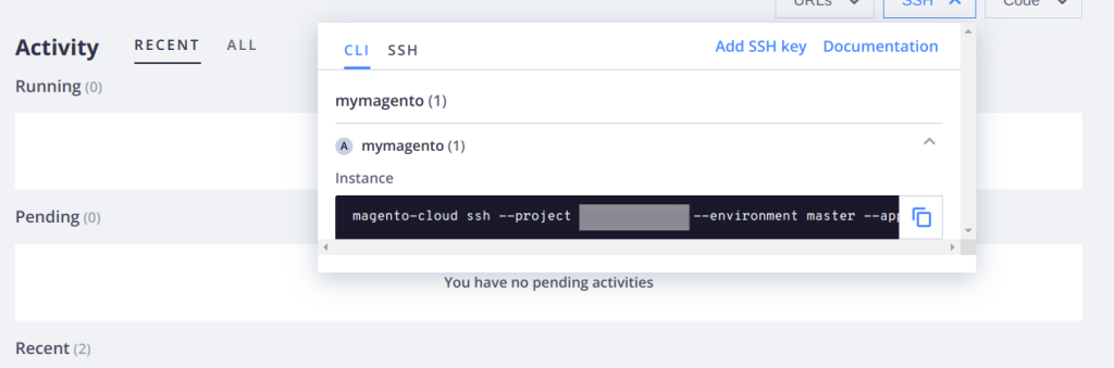 Cloud SSH Command