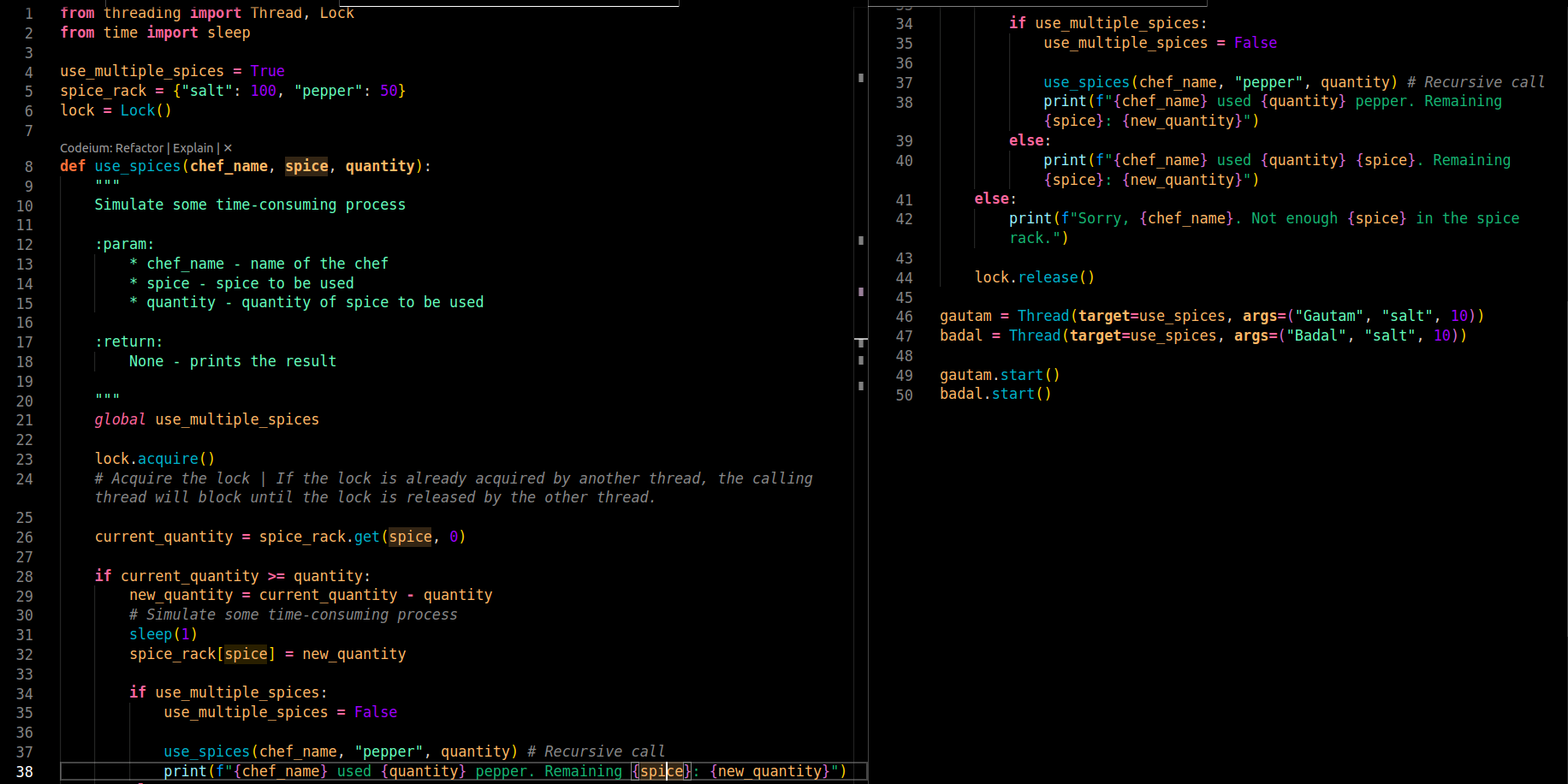 Rlock Example