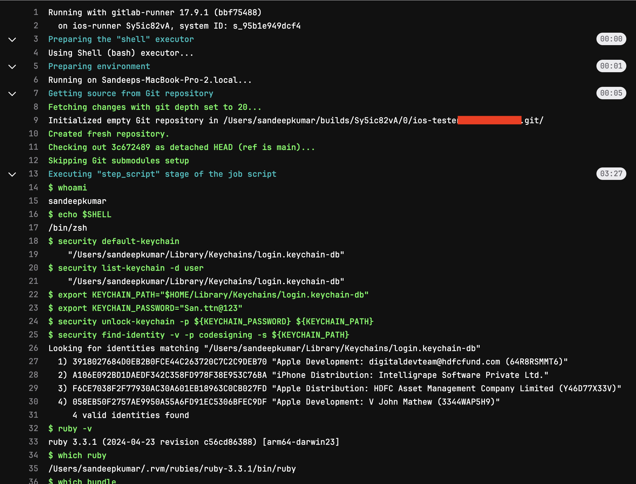 Selecting pipeline 1