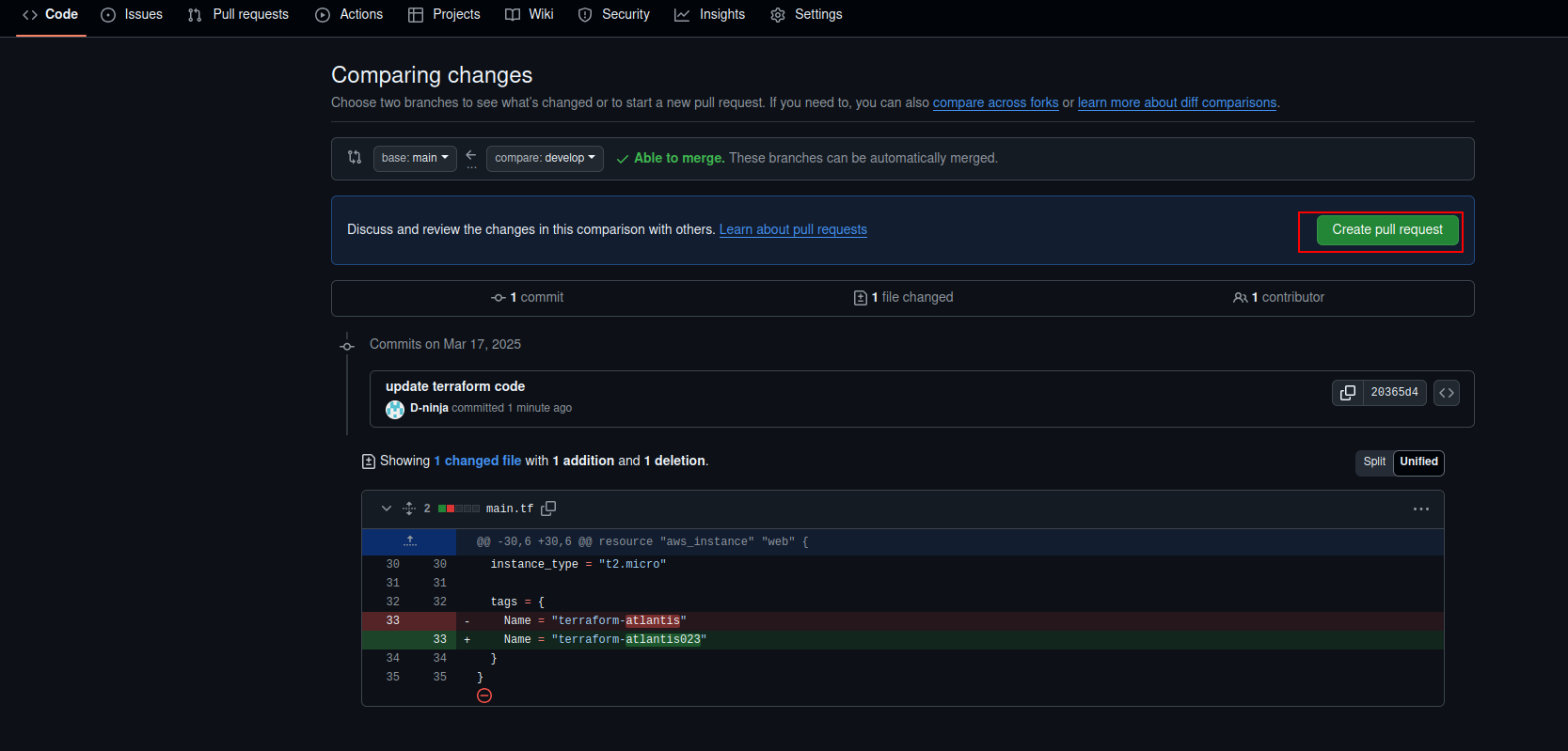 Create Pull Request