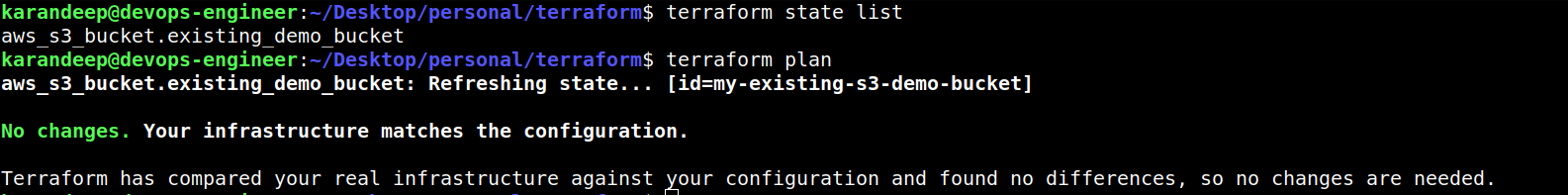 terraform state list