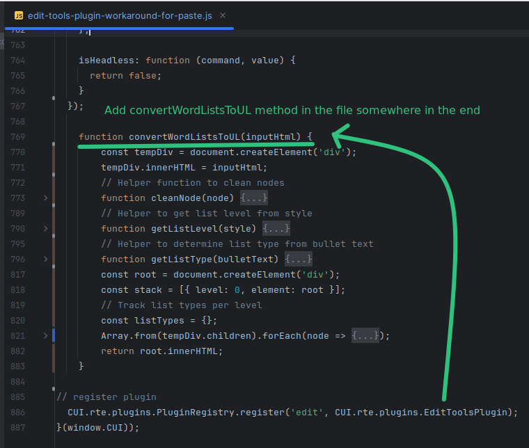 ConvertWordListToUL