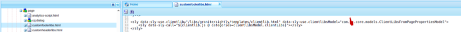 Custom footerlibs html