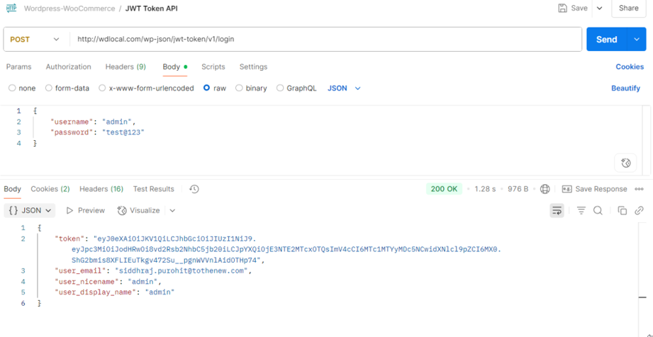 Generate Token