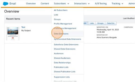 Data Extensions