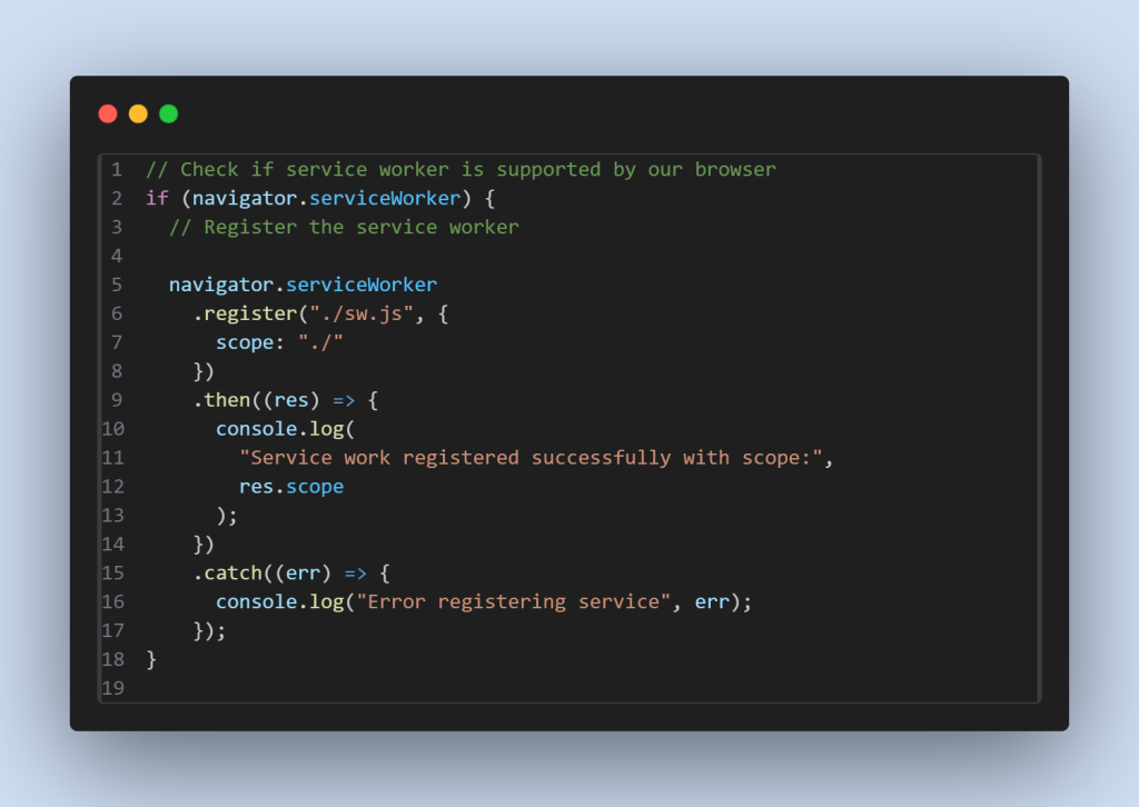 Register Service Worker