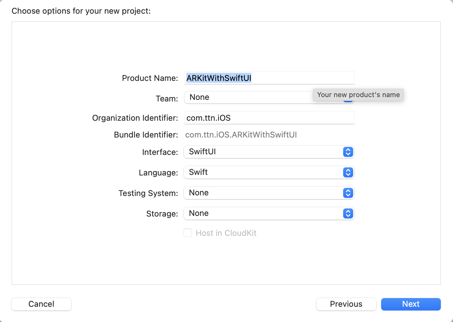 Project named