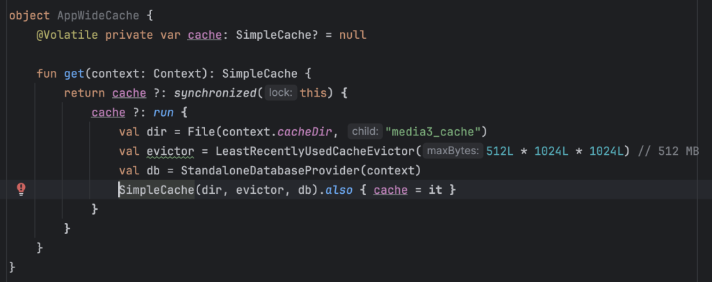 App Wide Cache Creation