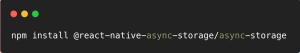 Install AsyncStorage