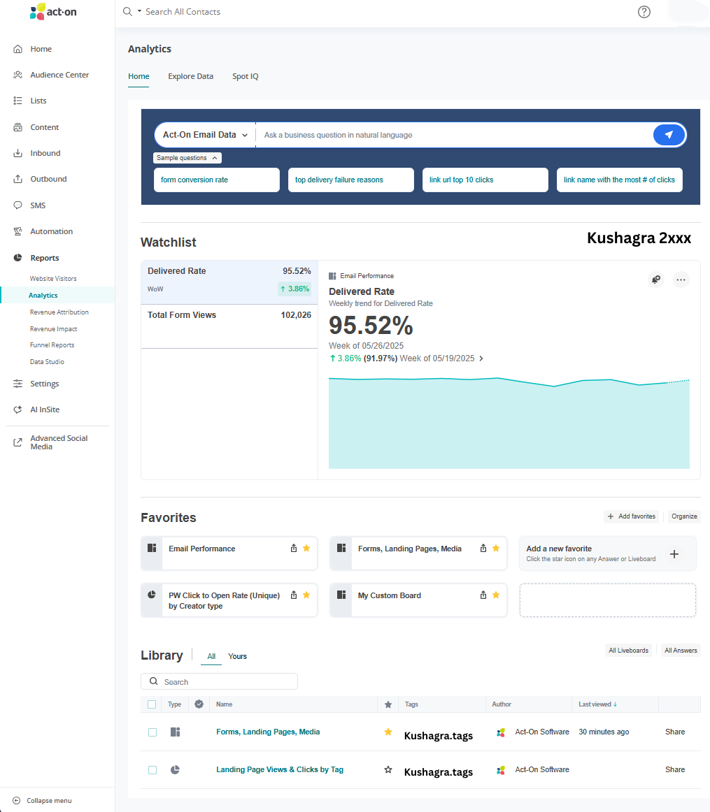 Act-On helps you create a connected marketing journey by combining all tasks into one easy-to-use platform. From capturing leads to sending the right content and handing them over to sales, it simplifies the process and delivers better results