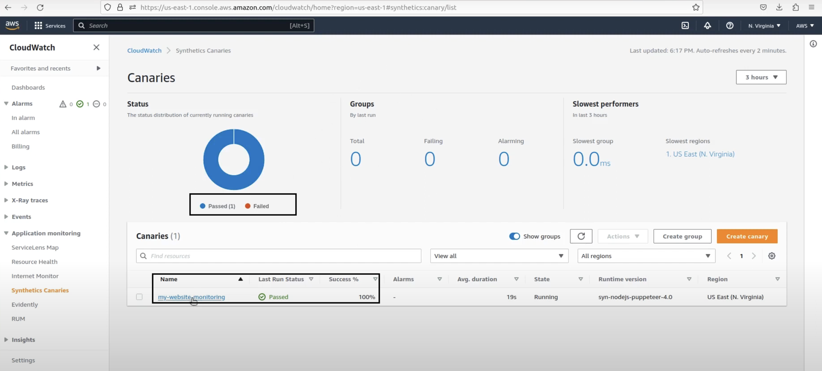 Real time website monitoring with AWS Cloudwatch Synthetic Canaries ...