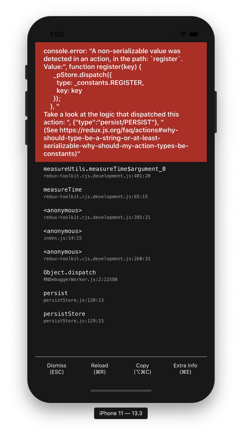 redux error