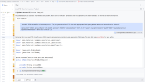 promt to generate DTO