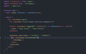 Parent component with Activity Wrapper