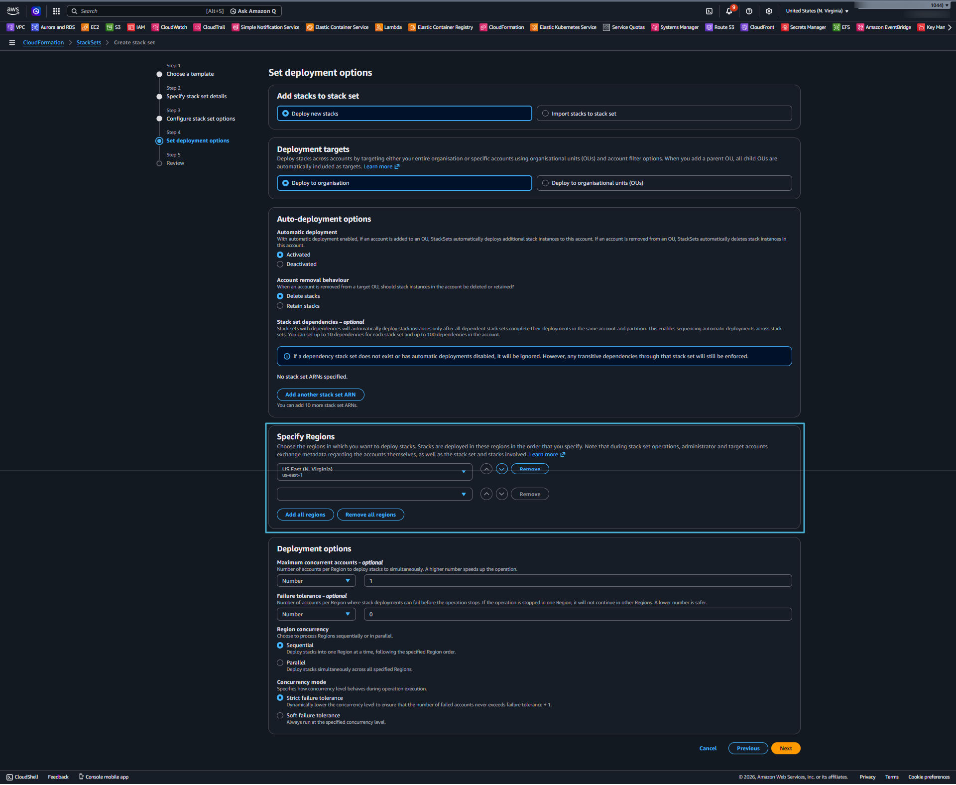 Set Cfn Deployment Options