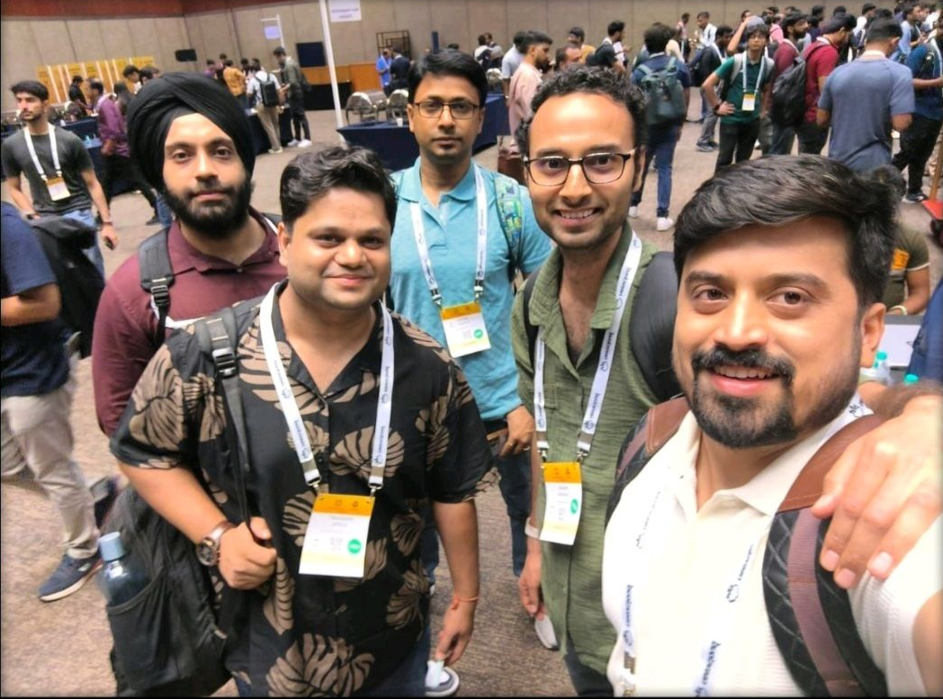 Our team at KubeCon + CloudNativeCon India 2025 - learning, sharing, and exploring the future of cloud-native